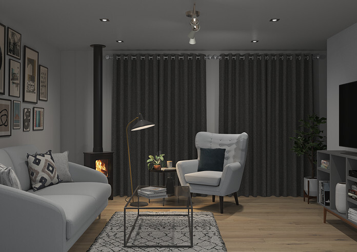 Devonshire, Charcoal - Made to Measure Curtains - Image 7